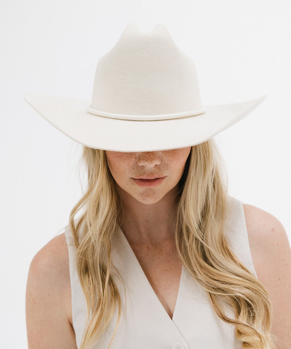 Teddy Cattleman Cowboy Hat for Men & Women - Western Style Felt Cowboy Hat with Adjustable Chin Strap - Perfect for Rodeo, Country Music Festivals & Outdoor Adventures