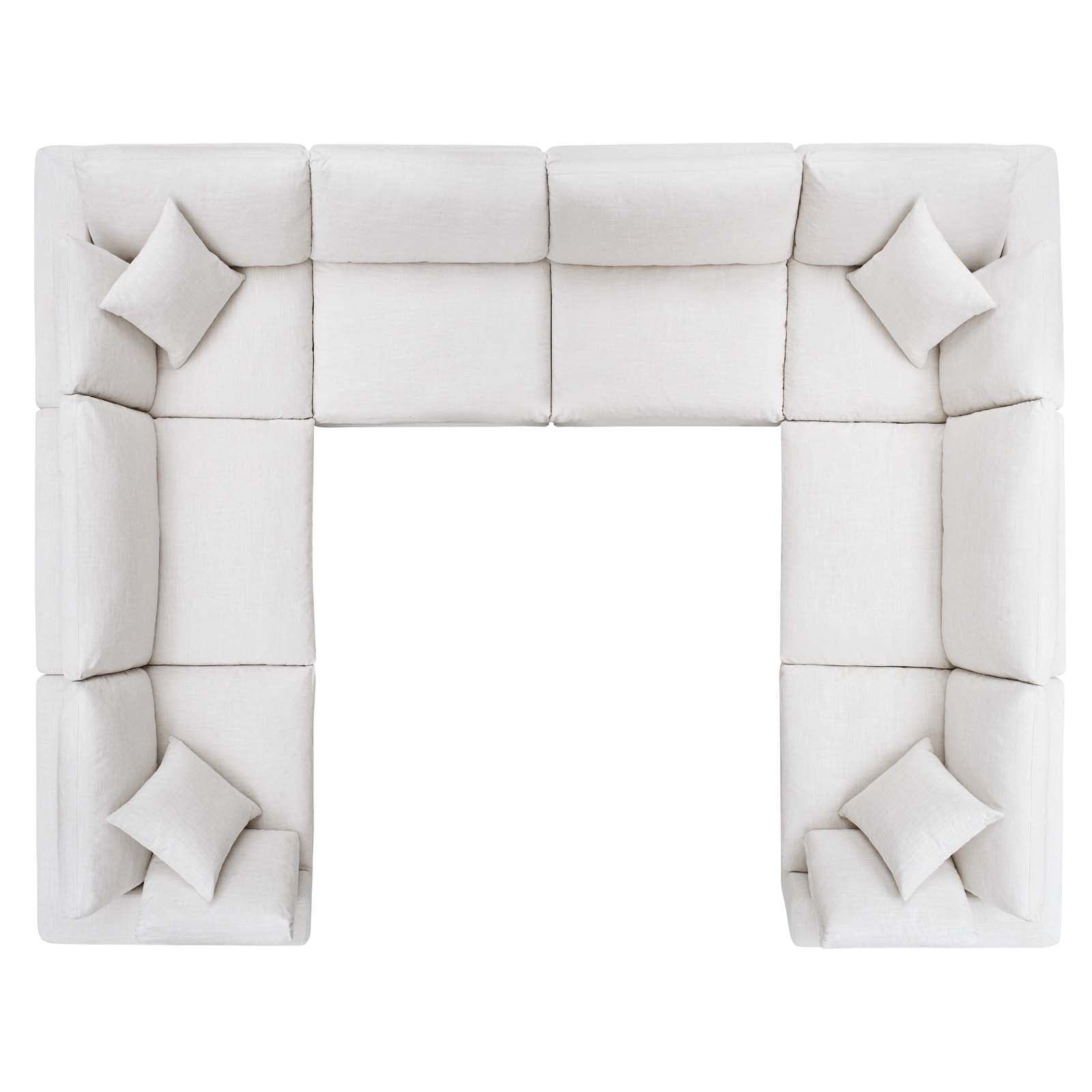 Commix Down Filled Overstuffed 8-Piece Sectional Sofa Set - Luxurious Comfort for Living Room, Family Room & Home Theater