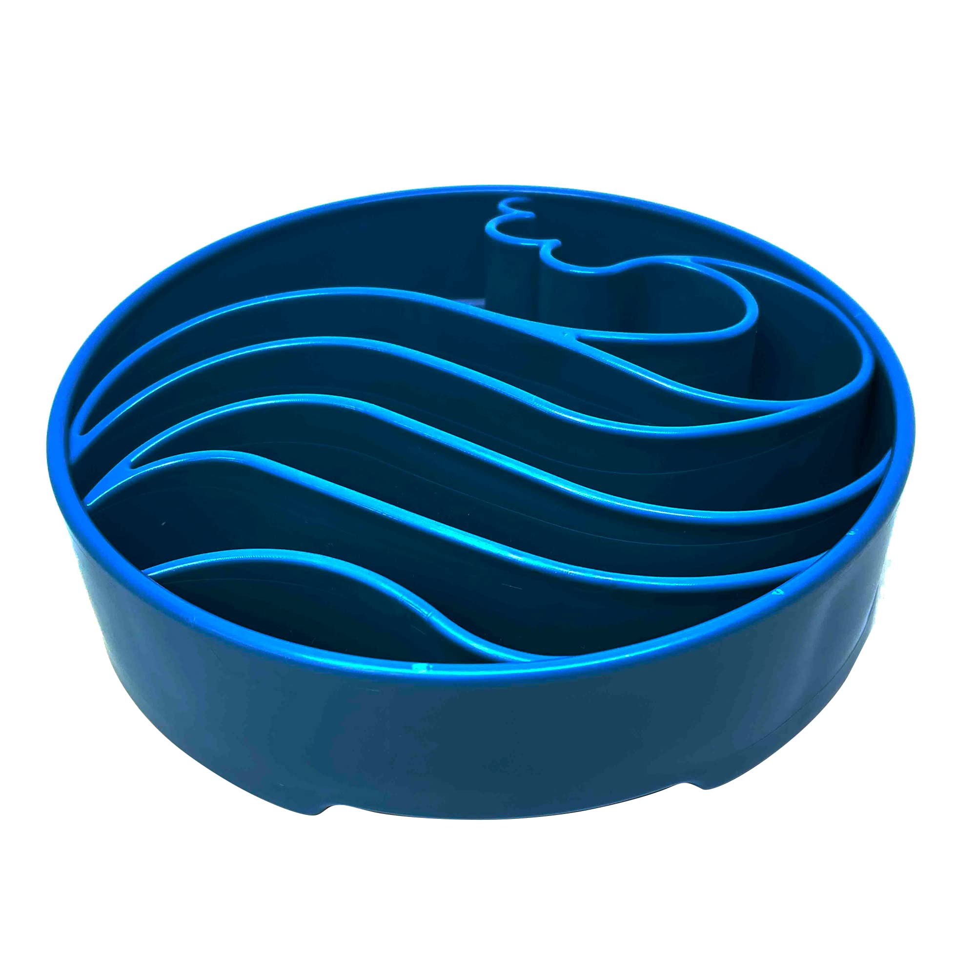 SodaPup Wave Enrichment Slow Feeder Dog Bowl - Non-Toxic Pet Food Safe Dish for Mental Stimulation & Healthy Digestion | Made in USA | Perfect for Fast Eaters & Puzzle Feeding Fun at Home or Travel