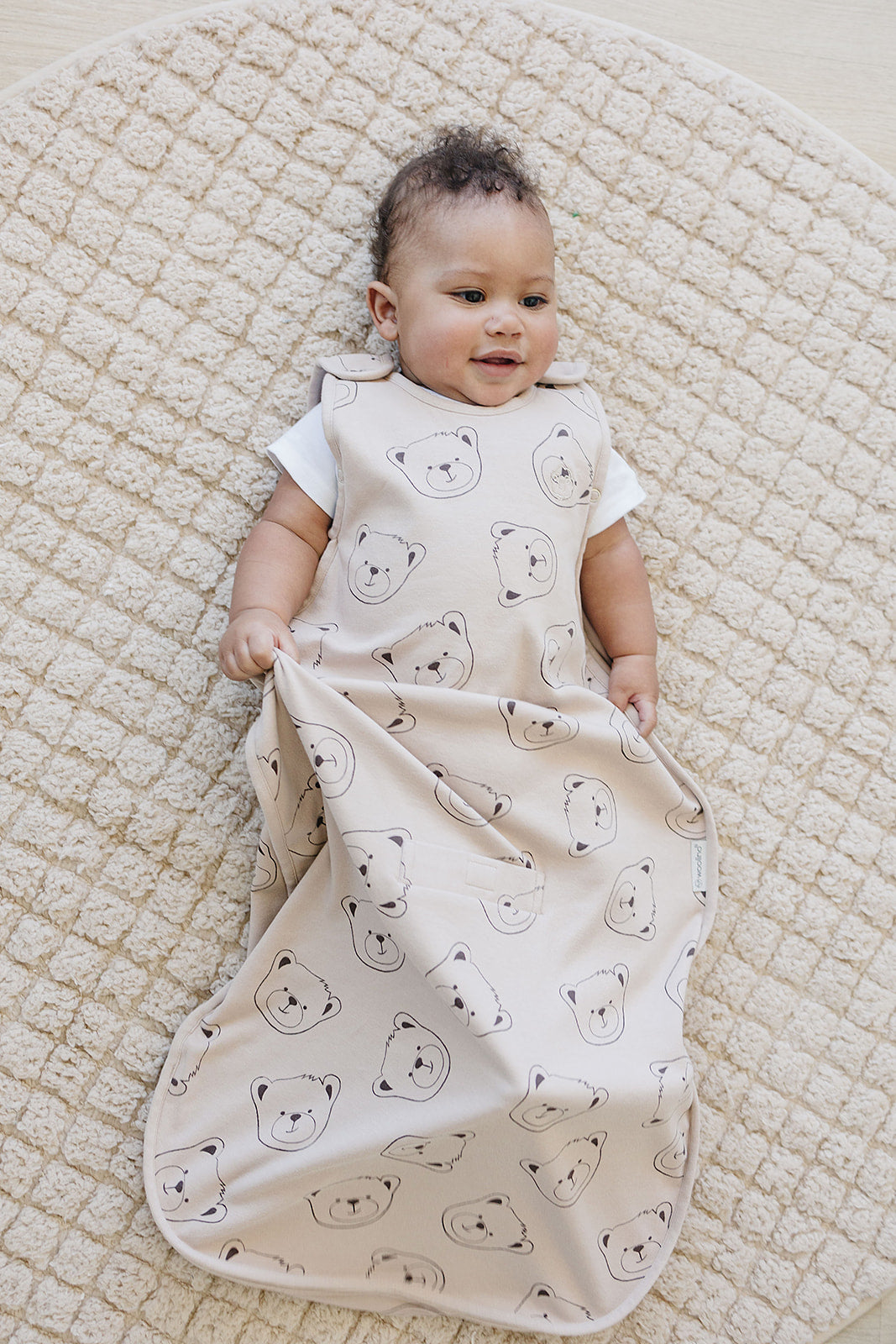 4 Season Baby Sleep Sack - Merino Wool & Organic Cotton for Newborn to 2 Years - Soft Teddy Bear Design - Perfect for Nursery, Daycare & Travel