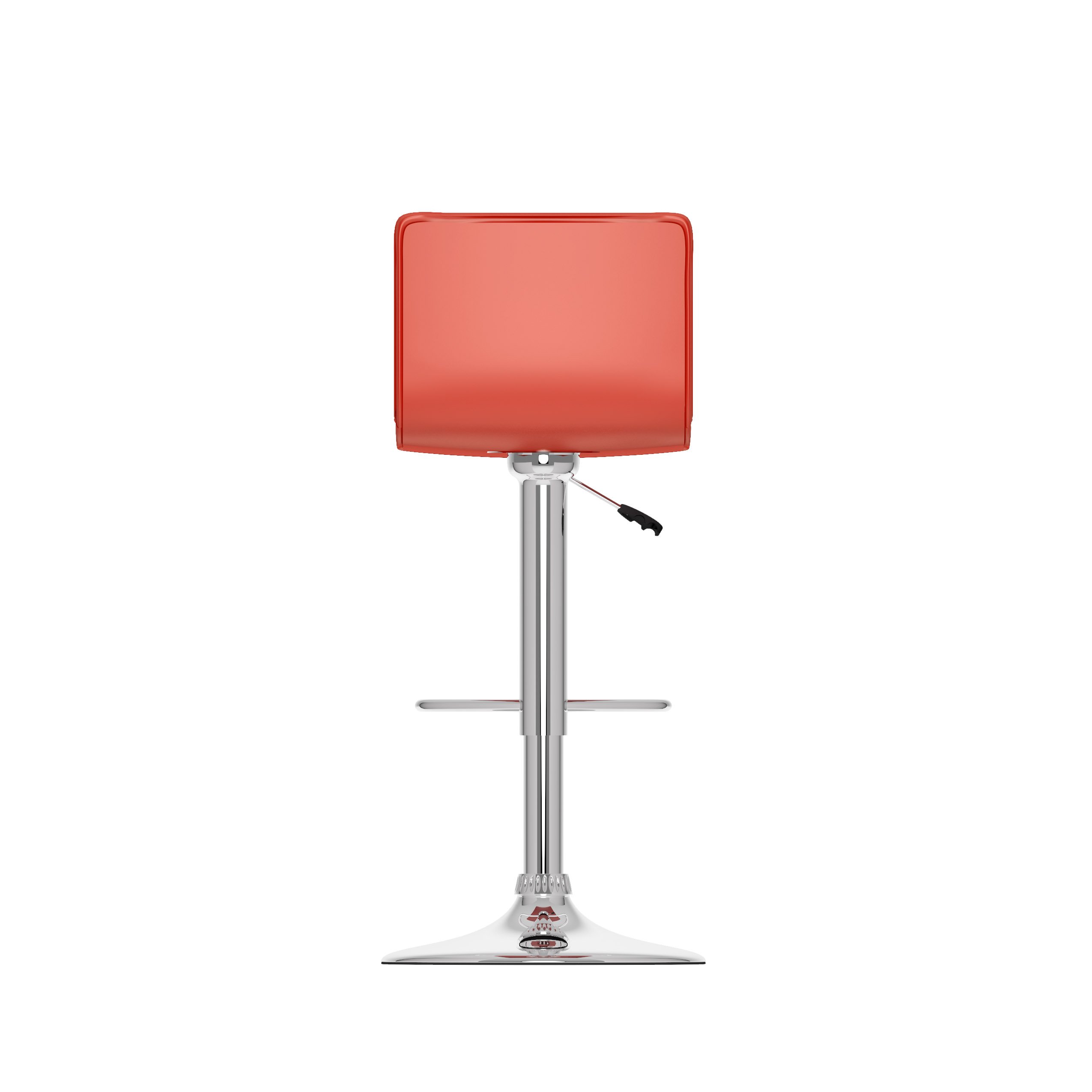 CorLiving Bar Stools Set of 2, Modern Kitchen Counter Height Stools with Back Support, Red Vinyl Upholstered Seat - Perfect for Breakfast Nook, Kitchen Island & Home Bar Decor