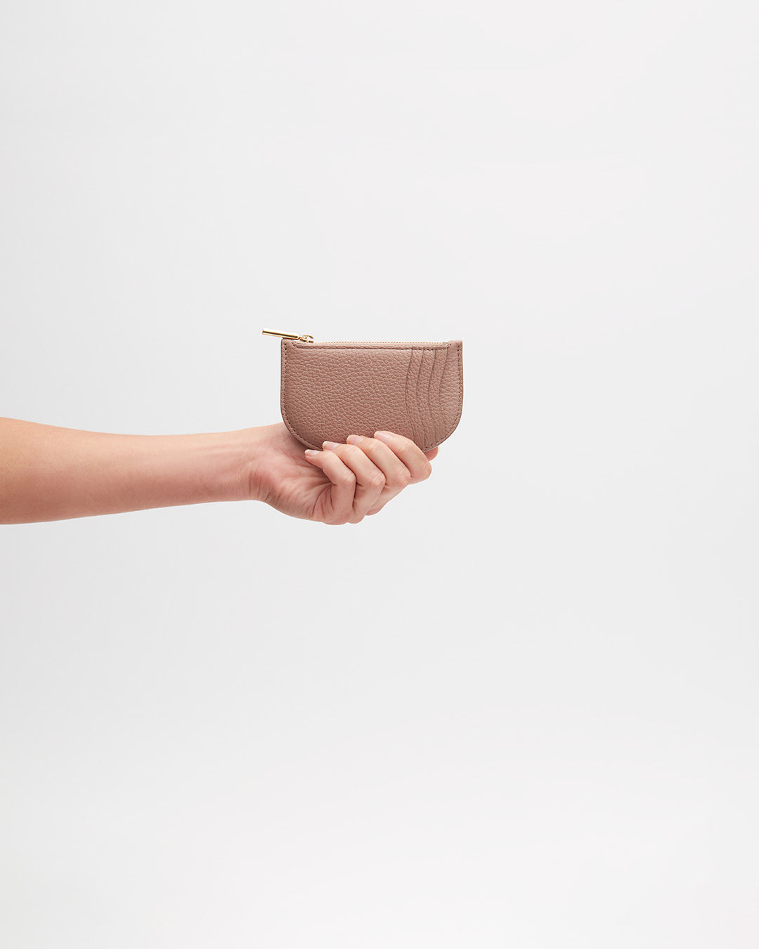 Premium Leather Curved Zip Cardholder Wallet - Slim RFID Blocking Wallet for Men & Women - Perfect for Travel, Business & Everyday Use