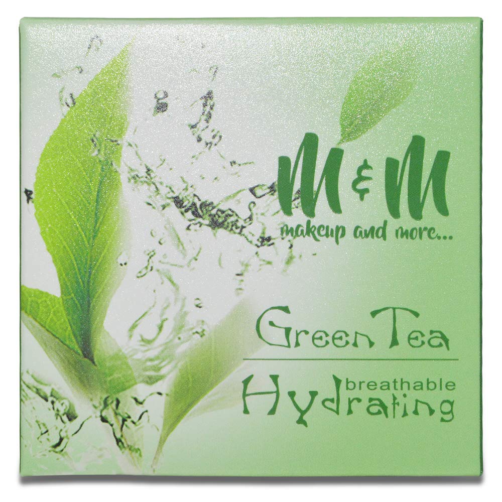 Natural Green Tea & Golden Honey Compact Powder - Soothing, Moisturizing Makeup with Soft Finish | 6 Shades, 14g | Perfect for Daily Wear, Touch-Ups & On-The-Go Beauty