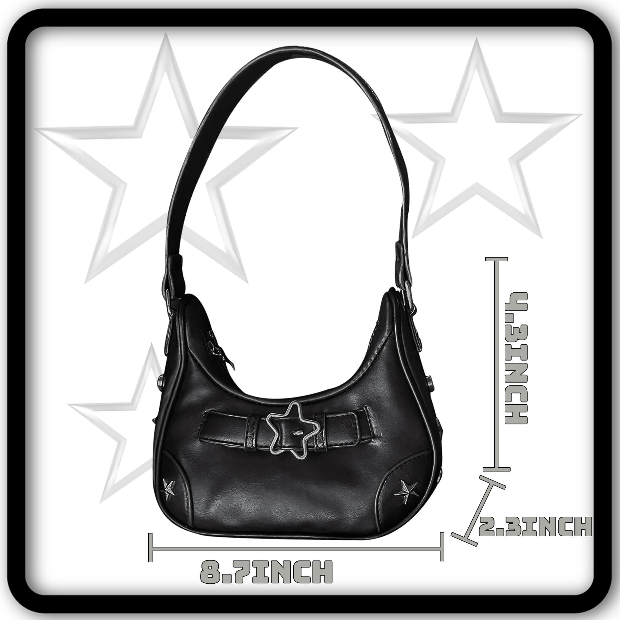 JeVenis Y2K Cowgirl Crossbody Bag - Black Space Cowboy for Western Outfits
