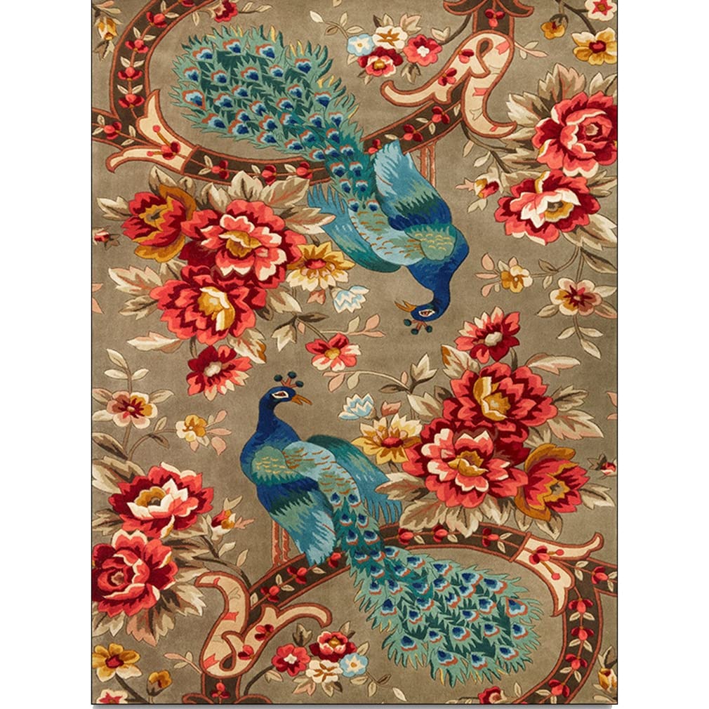 Modern Floral Rectangle Area Rug 5'x10' - Non-Shedding Non-Slip Indoor Outdoor Carpet for Bedroom, Living Room, Kitchen, Entryway | Home Decor Floor Mat with Stylish Design for Cozy Spaces