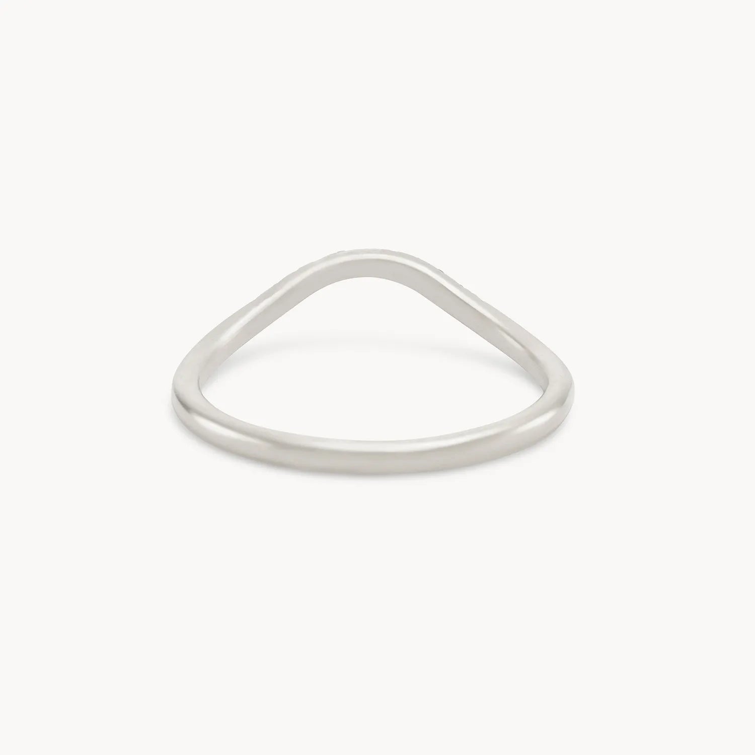 14K White Gold Wave Eternity Ring with White Diamonds - Perfect for Weddings, Anniversaries & Special Occasions