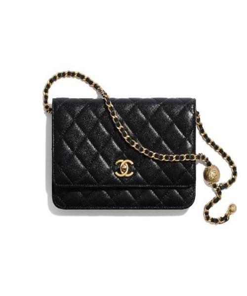 Chanel Wallet On Chain WOC Lambskin Leather Gold-Tone Hardware Black Crossbody Bag for Women | Perfect for Evening Parties, Date Nights & Travel