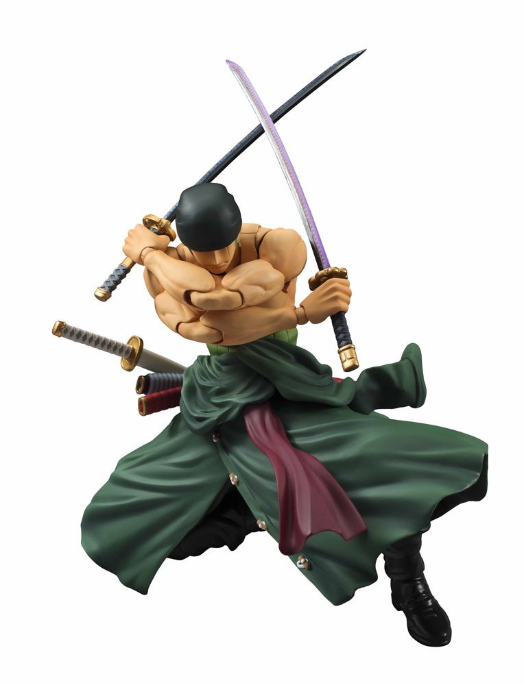 Megahouse One Piece: Roronoa Zoro Variable Action Heroes PVC Figure - Anime Collectible for Display & Decoration - Perfect for Fans, Gifts & Home Office Decor