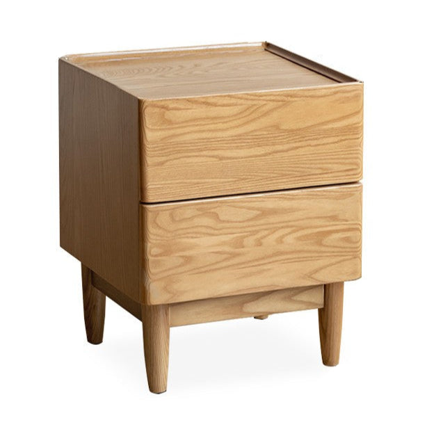 15.4×15.0×19.3 inch / 39×38×49 cm / Natural wood color / Ash wood bedside cabinet