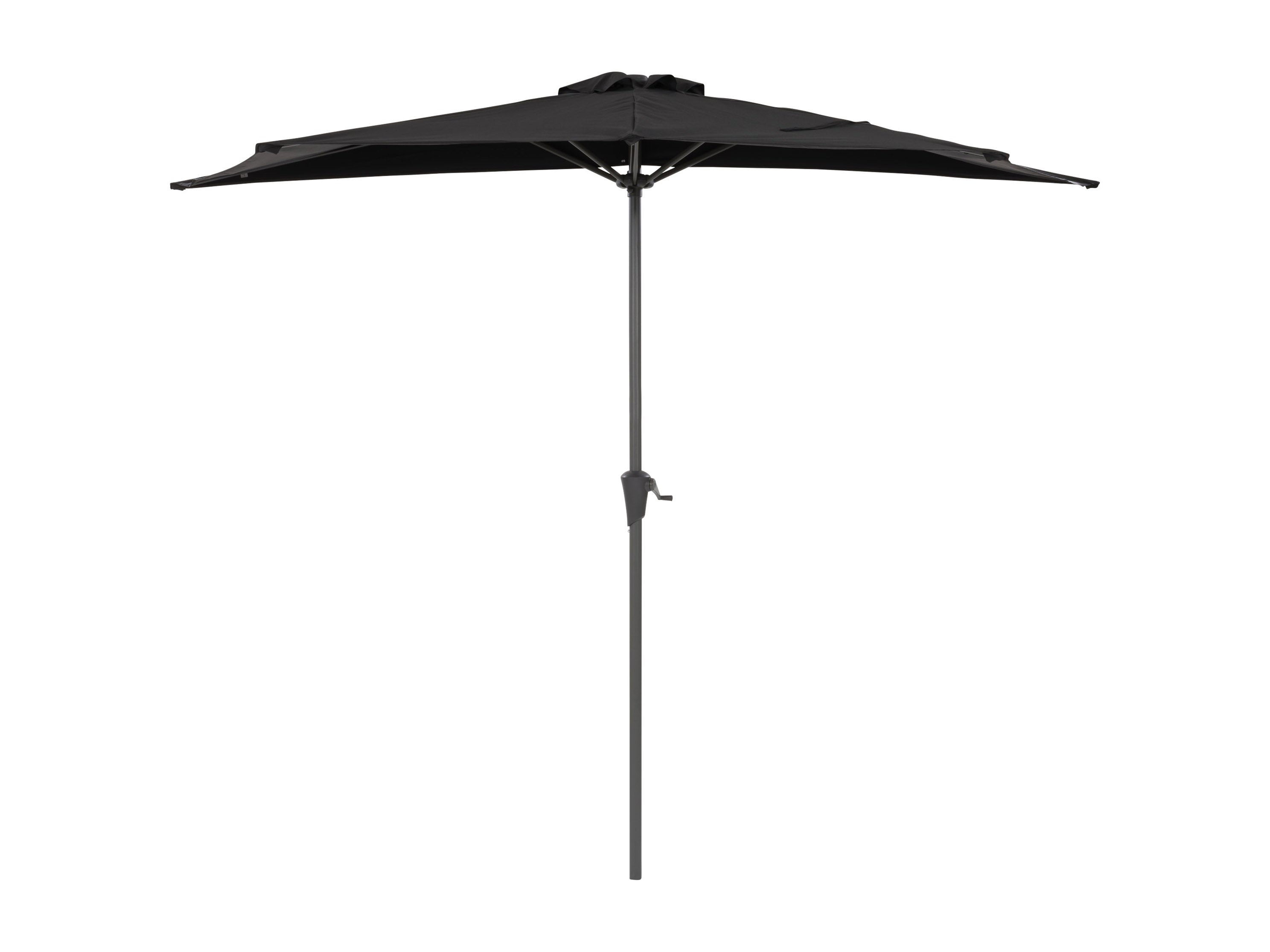 8.5ft Black Half Umbrella - Large Outdoor Patio Umbrella for Garden, Poolside & Backyard - UV Protection & Wind Resistant