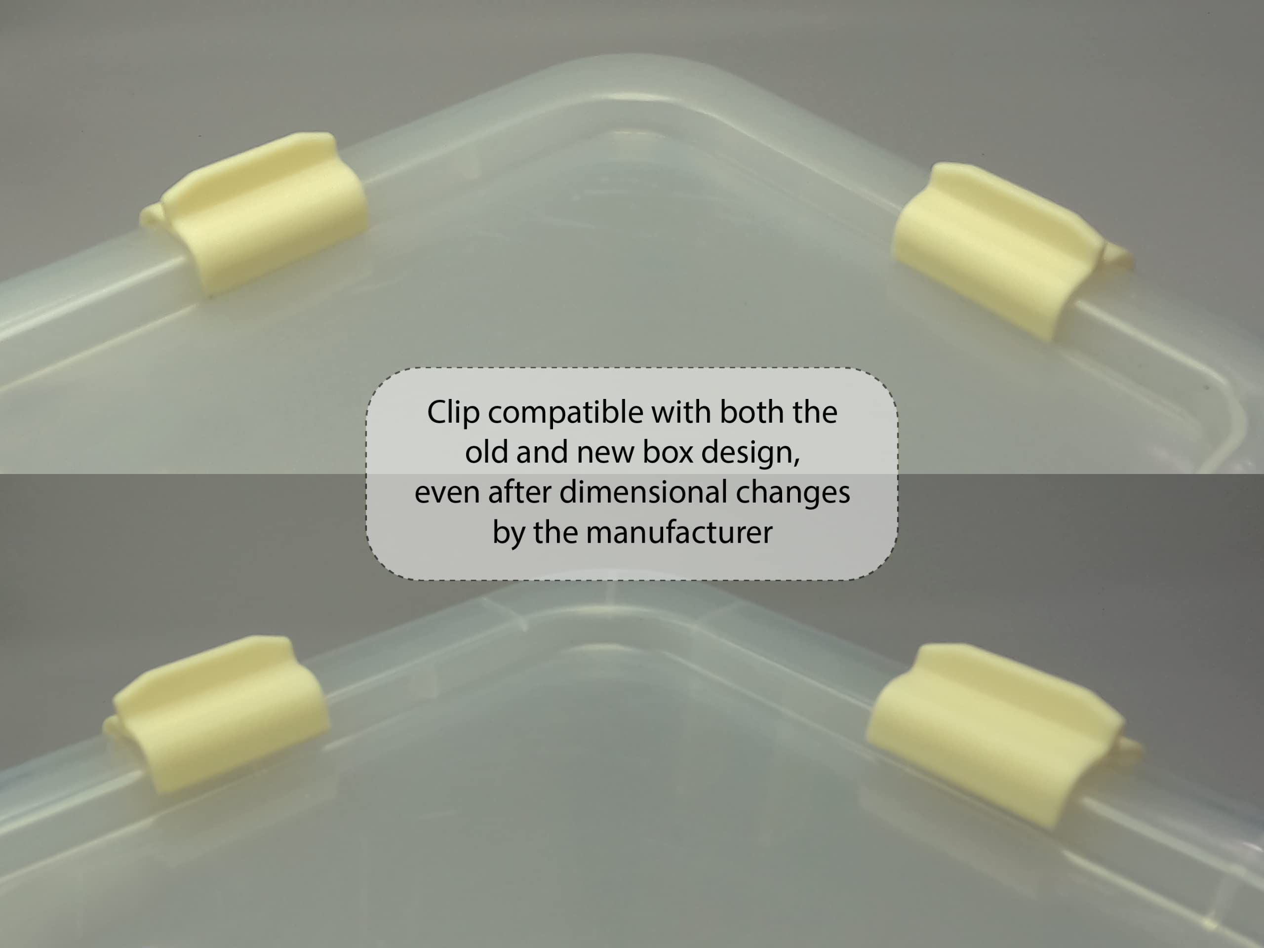Ikea Samla Box Latch Clips - 12 Pack Secure Rounded Clips for 45L/65L IKEA Storage Boxes | Perfect for Organizing Toys, Tools & Home Supplies