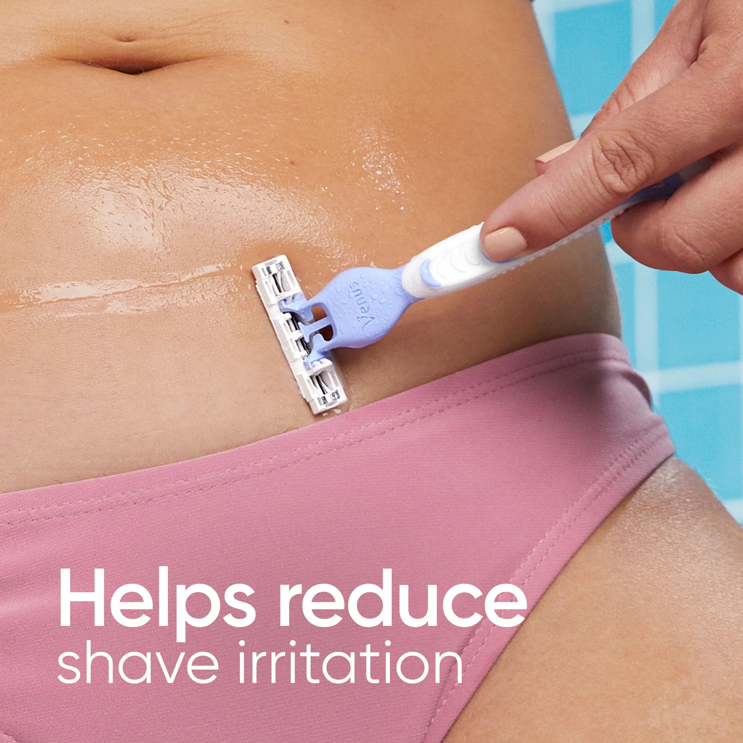 Gillette Venus Women's Disposable Razors for Pubic Hair & Bikini Area - 6 Count Pack - Smooth Shaving for Sensitive Skin - Perfect for Travel, Gym & Everyday Use