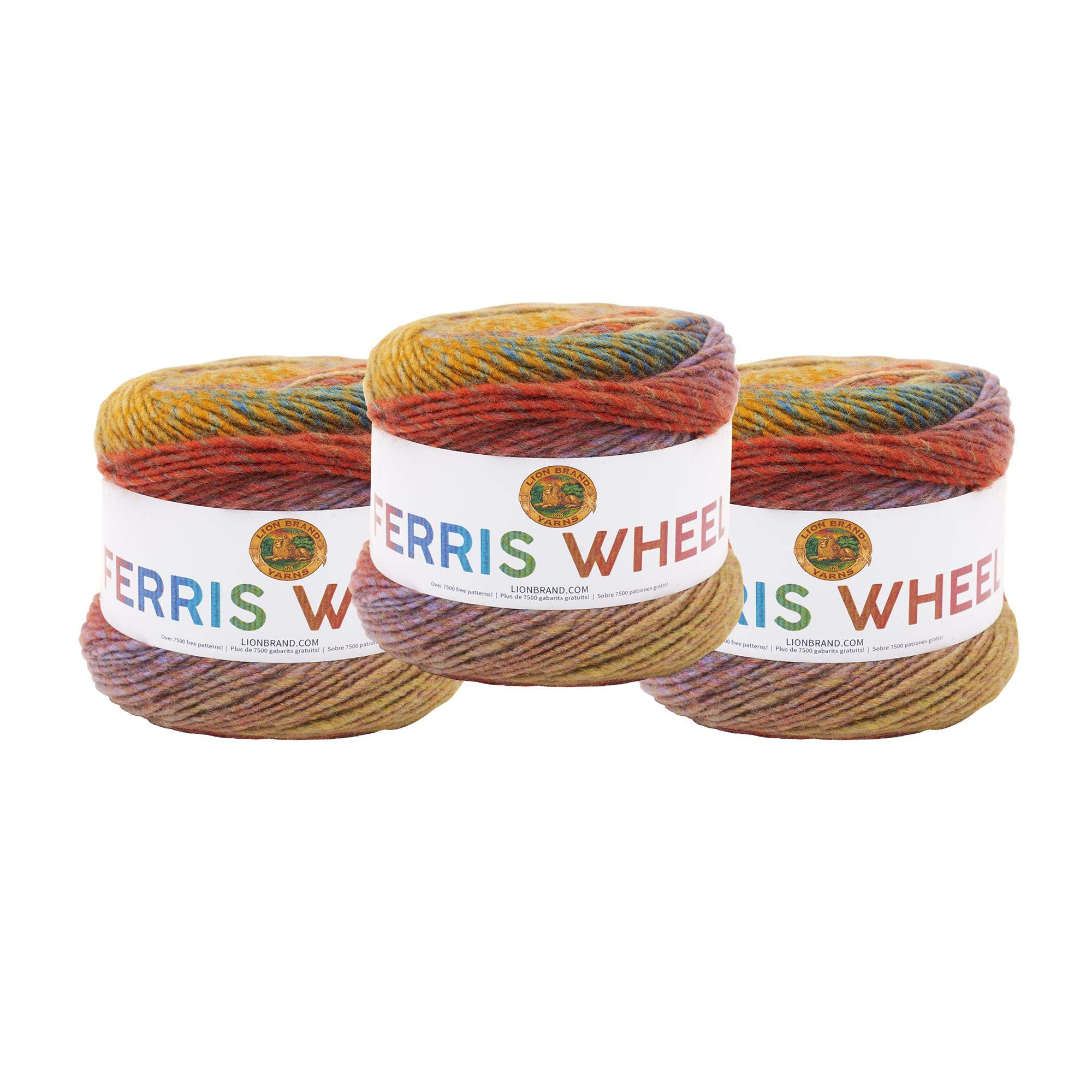 (3 Pack) Lion Brand Yarn Ferris Wheel Yarn - Soft Buttercup Yellow Acrylic Blend Yarn for Knitting, Crocheting, DIY Crafts - Perfect for Baby Blankets, Scarves, Hats & Home Decor Projects