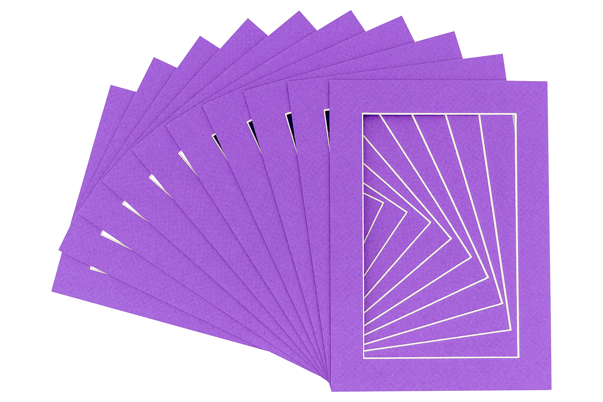 11x17 Acid-Free Precut Purple Matboard for 8.5x11 Photos - Bevel Cut Picture Mat for 11x17 Frames - Display Art, Certificates & Memorabilia - Archival Quality Matte for Home & Office Decor