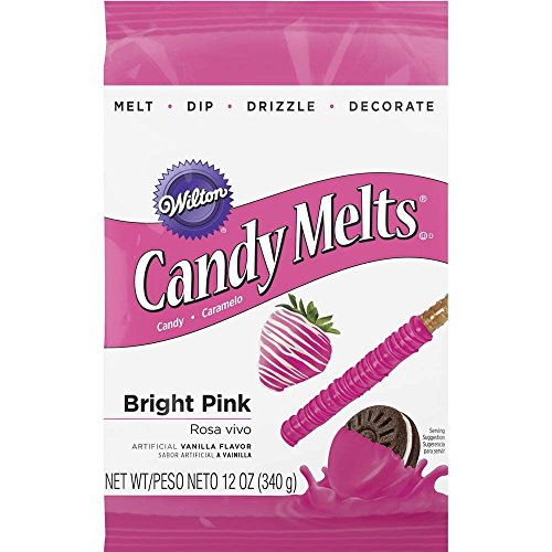 Wilton Bright Pink Candy Melts® - 12 oz Bag for Cake Decorating, Chocolate Dipping & Candy Making - Perfect for Birthdays, Weddings & DIY Treats