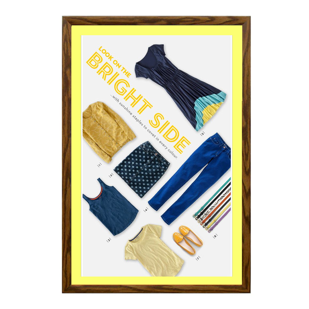 Premium 27x39 Designer Wood Snap Frames for Posters - 2 Wide Matboard Included - Perfect for Art Galleries, Home Decor & Office Displays