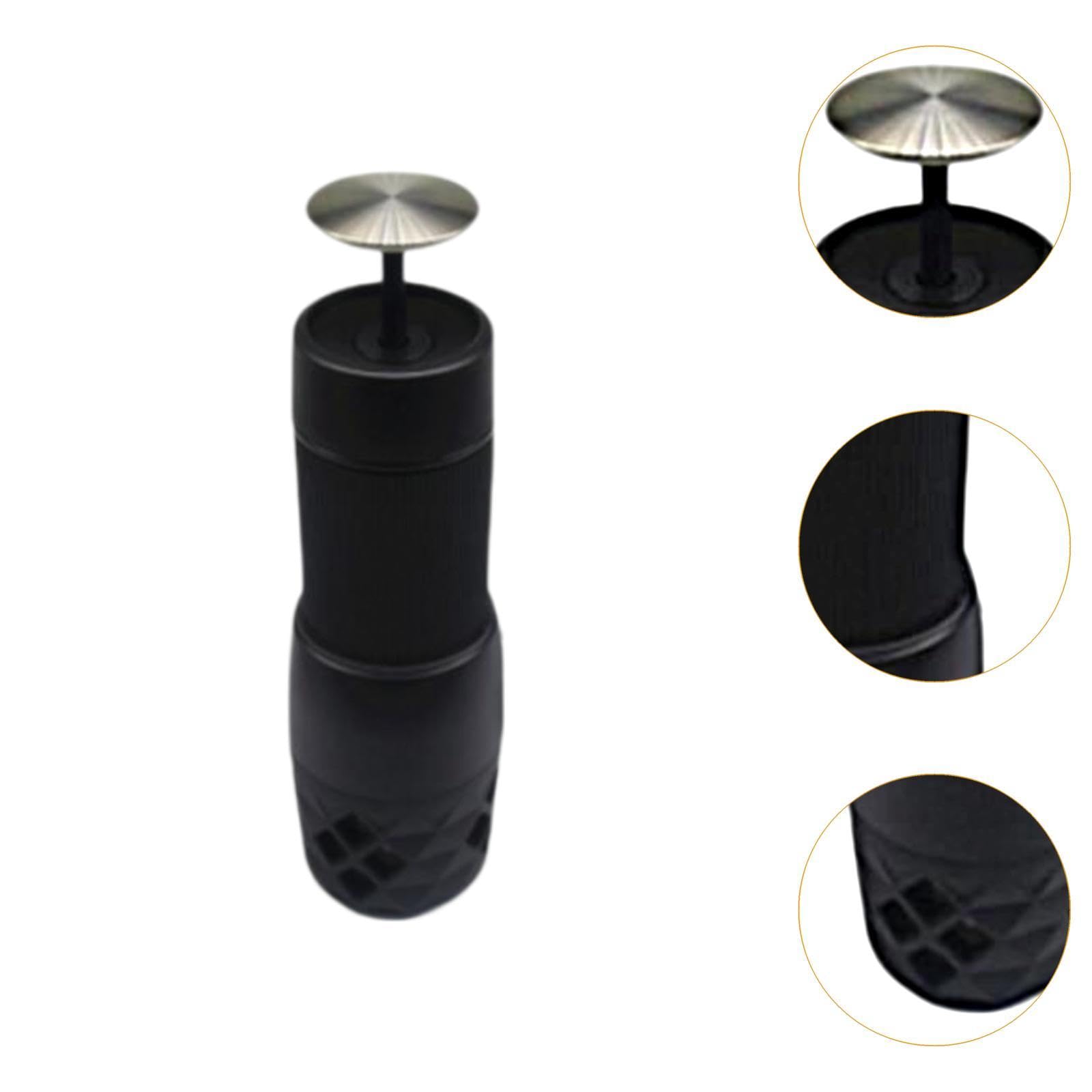Premium Hand Press Coffee Maker - Portable French Press for Coffee & Tea - Ideal for Travel, Camping, Office & Home Use - Perfect Gift for Coffee Lovers - Black