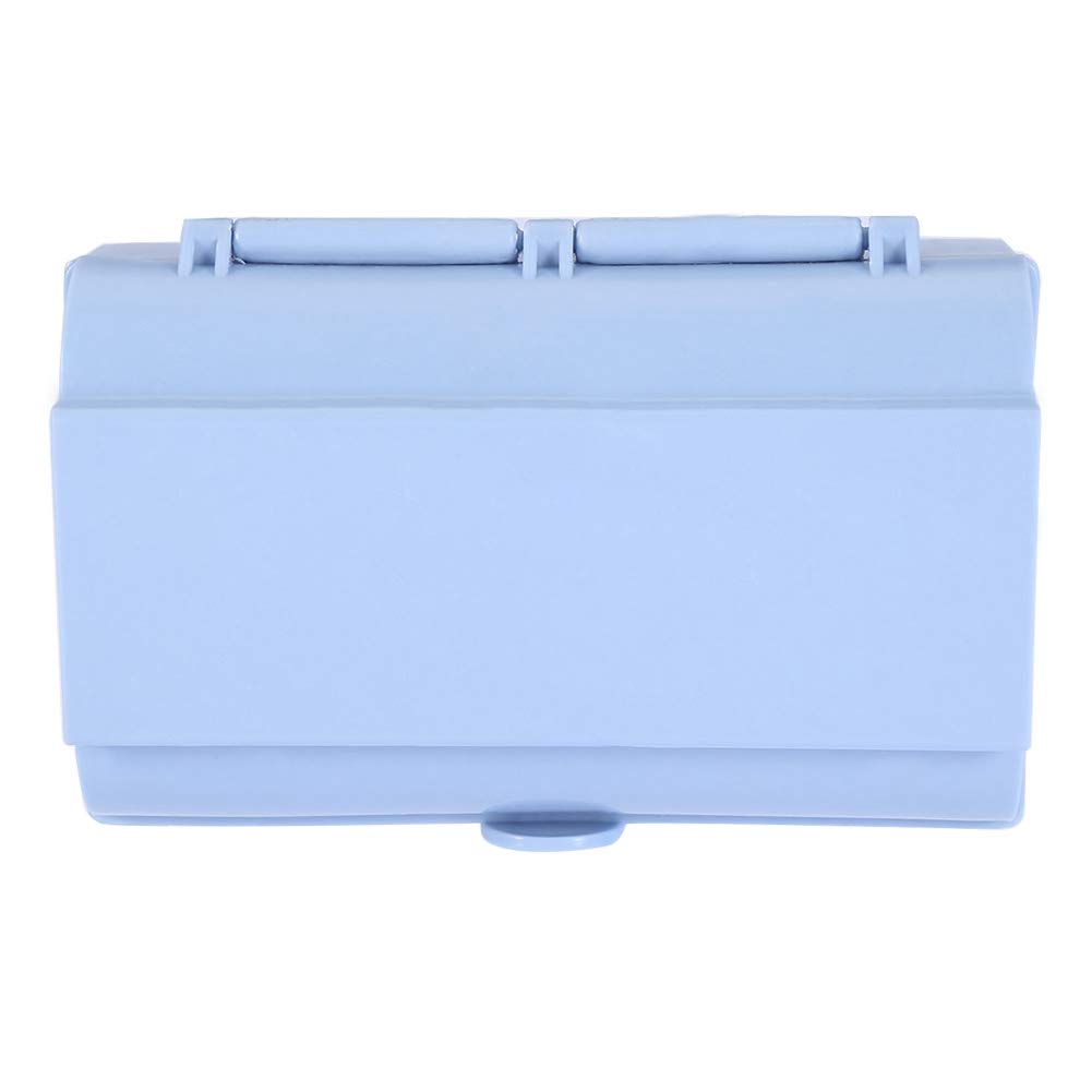 Haofy Wall-Mounted Trash Bag Holder - Plastic Storage Organizer with Adhesive Backing, Blue Garbage Bag Dispenser Rack for Kitchen, Bathroom & Office Organization
