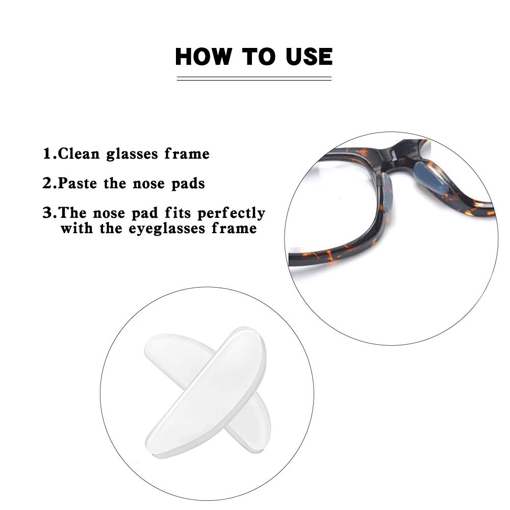 Anti-Slip Soft Silicone Adhesive Nose Pads for Glasses & Sunglasses - 18 Pack | Comfortable Eyewear Accessories for Reading, Driving & Outdoor Activities