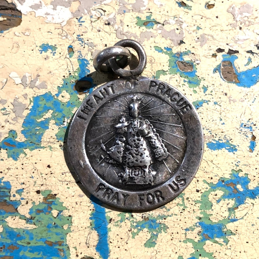 Vintage Sterling Silver Devotional Pendant Charm - Religious Jewelry for Necklace & Bracelet - Perfect for Prayer, Meditation & Spiritual Gifts