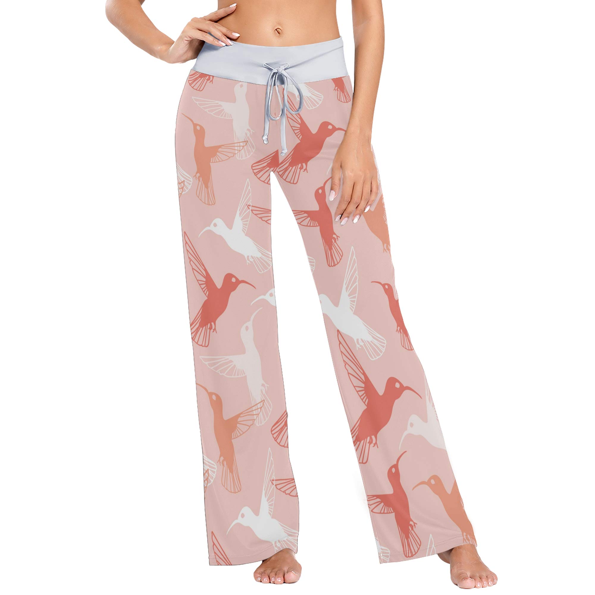 Women's High Waist Palazzo Lounge Pants - Soft Stretchy Drawstring Wide Leg Pajama Pants for Sleeping, Yoga & Home Comfort