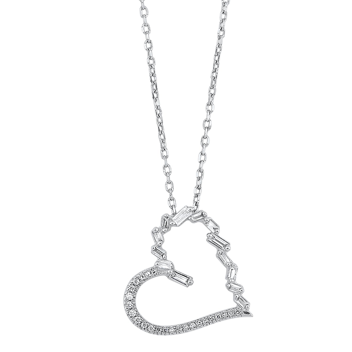 14K Gold Diamond Heart Pendant Necklace - 1/6 CTW Genuine Diamonds - Perfect for Valentine's Day Gifts & Anniversary Jewelry
