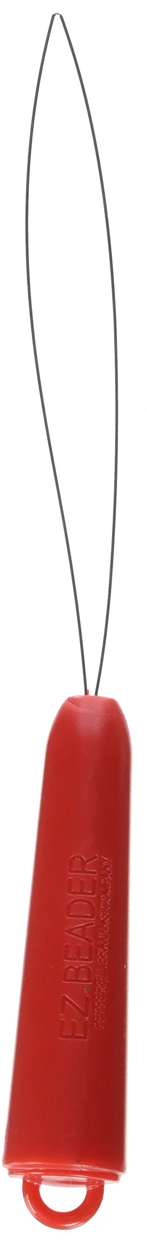 Pepperell EZ Beader Tool for Jewelry Making - Red Beading Needle with Comfort Grip (Perfect for Beading, Crafting, DIY Jewelry Projects)