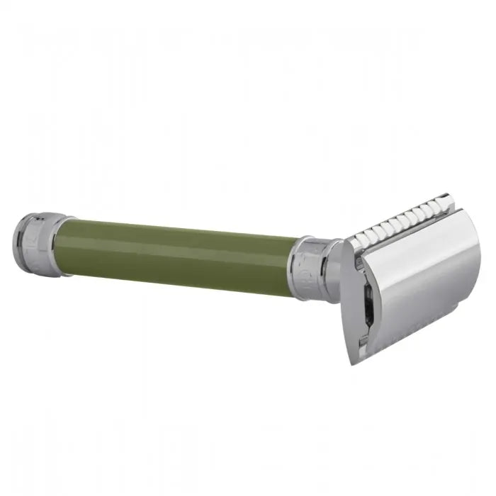 Edwin Jagger DE88 Green Double Edge Safety Razor - Closed Comb Design for Smooth Shaving | Perfect for Wet Shaving & Grooming Routine