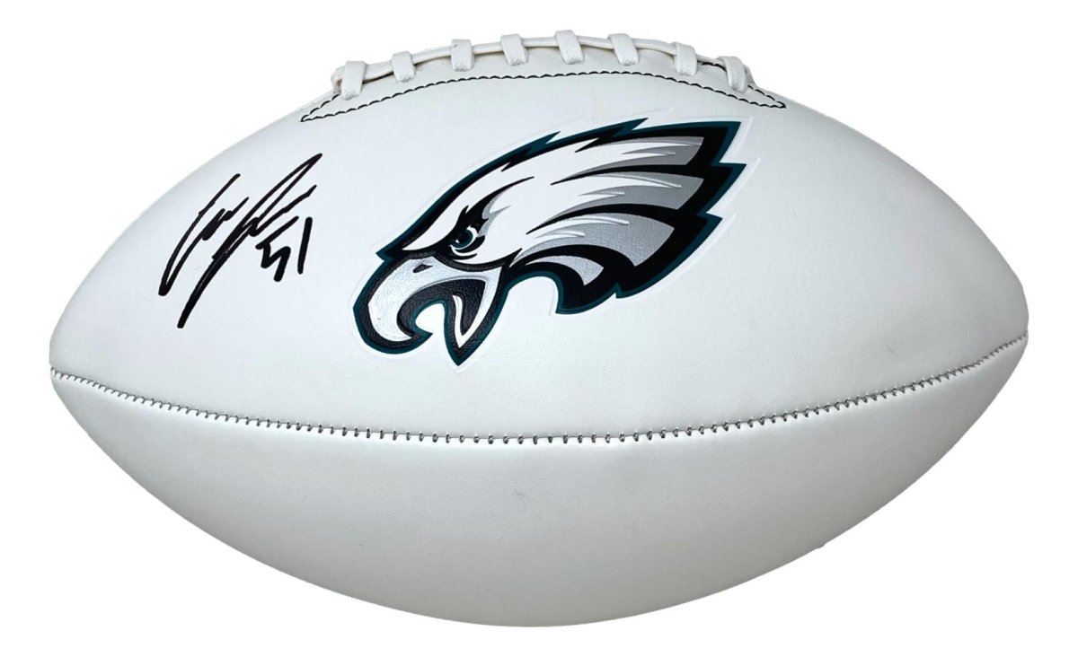 Cam Jurgens Autographed Philadelphia Eagles Logo Football with PSA/DNA Certification - Perfect for NFL Collectors, Eagles Fans & Sports Memorabilia Enthusiasts