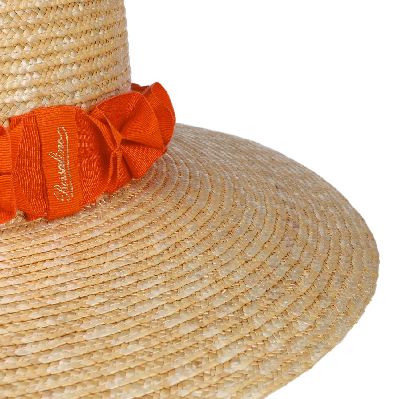 Borsalino Origami Band Straw Hat - Lightweight & Stylish Summer Hat for Women & Men - Perfect for Beach, Travel, and Outdoor Activities