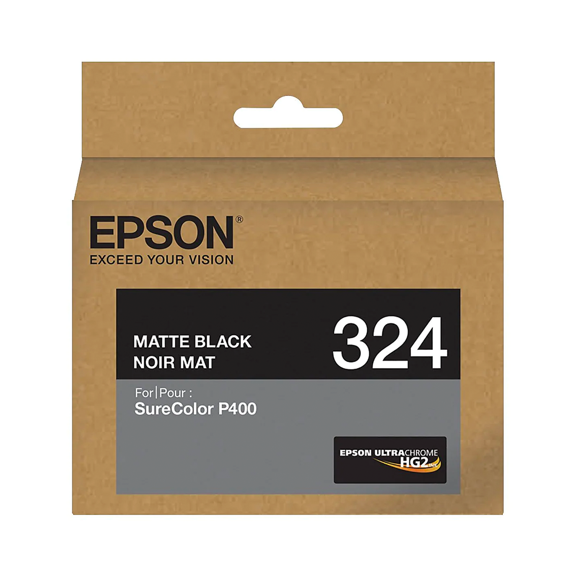 Epson T324 UltraChrome HG2 Matte Black Ink Cartridge (14mL) - Compatible with SureColor P400 Printer | High-Quality Photo Printing for Artists & Professionals