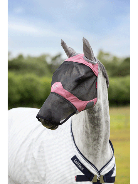 Visor Tek Full Fly Mask for Horses - UV Protection & Bug Repellent Equestrian Face Cover - Perfect for Riding, Training, and Outdoor Horse Activities