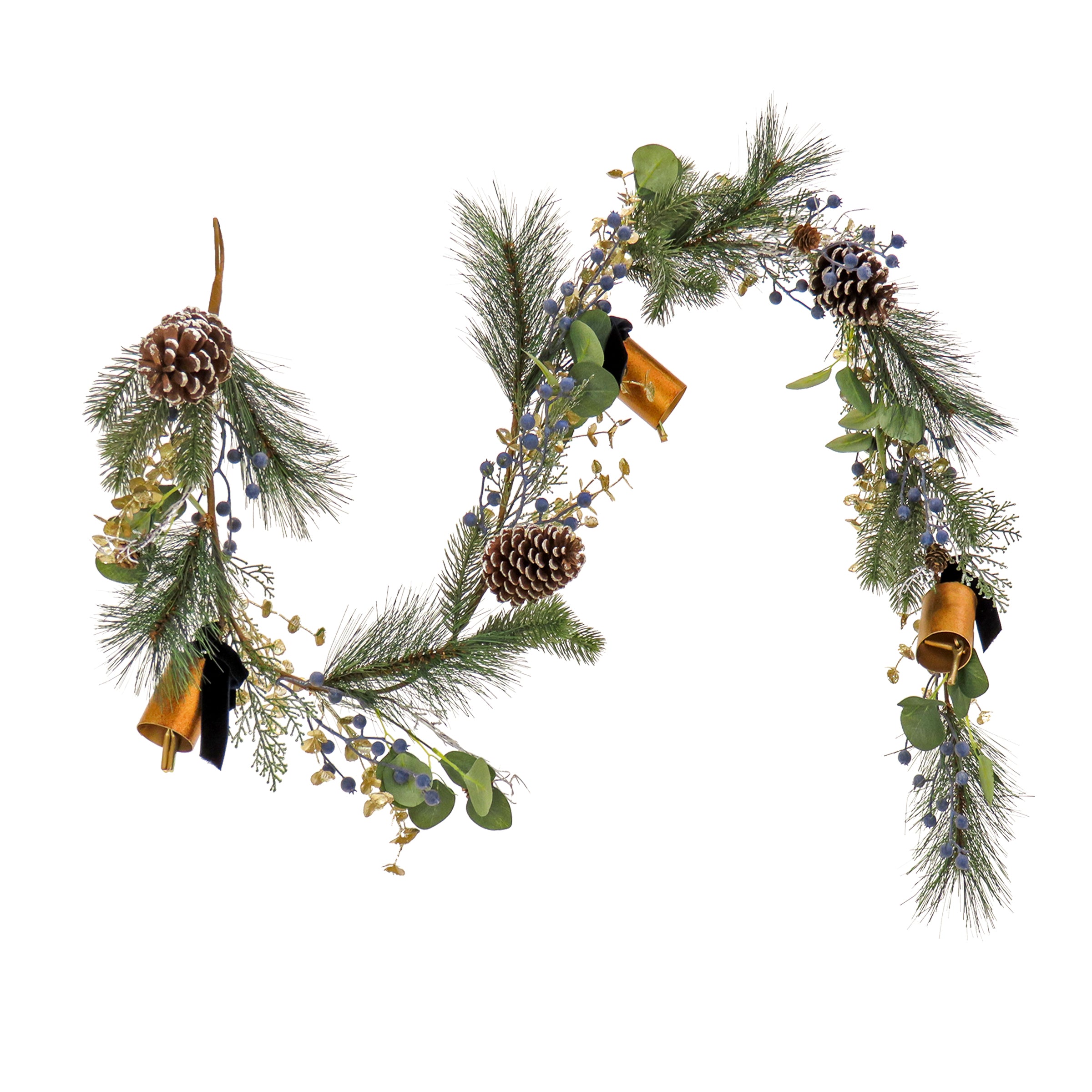 6 ft. HGTV Home Collection Swiss Chic Garland - Premium Christmas Decoration for Fireplace Mantel, Staircase & Holiday Home Decor