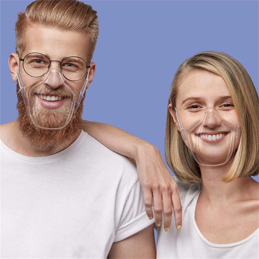 Anti-Fog Clear Face Mask for Glasses Wearers - Transparent Protection for Daily Use