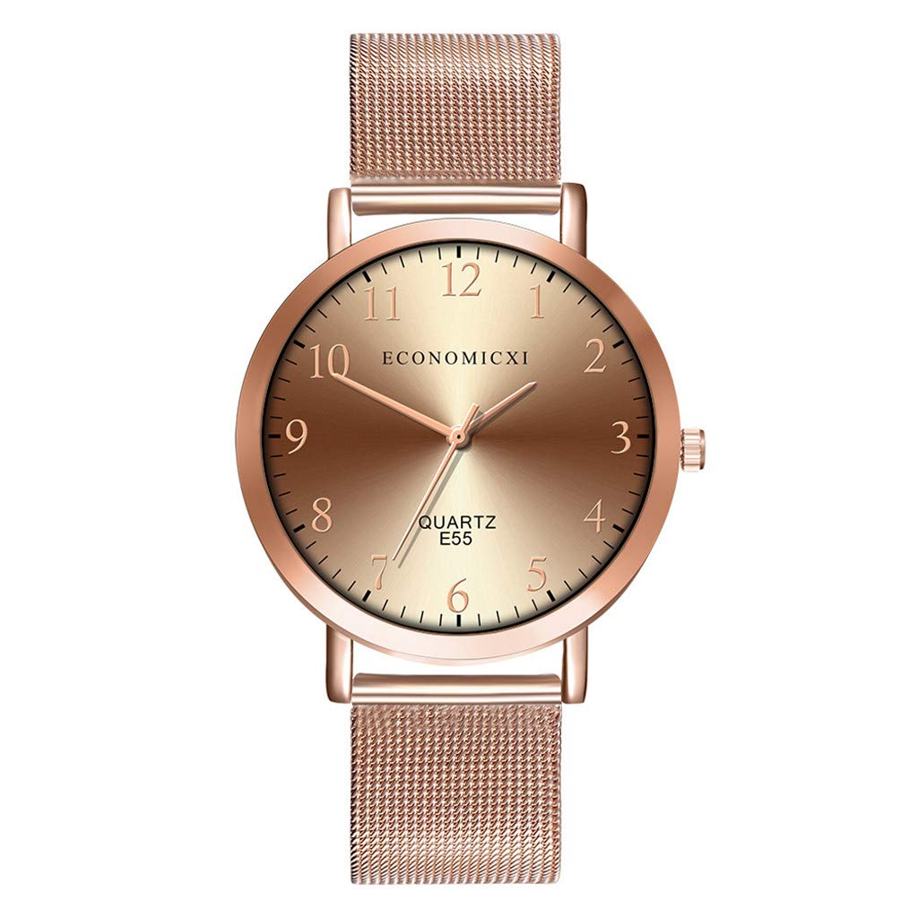 Luxury Rose Gold Mesh Women's Watch - Elegant Quartz Strap Wristwatch for Women - Perfect for Formal Events, Office Wear & Special Occasions