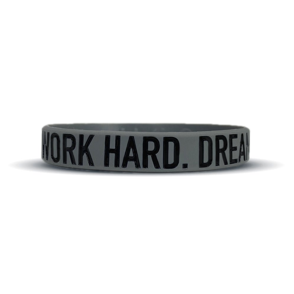 Motivational Wristband - WORK HARD DREAM BIG Silicone Bracelet for Men & Women - Gym, Running, Yoga, Sports & Daily Inspiration