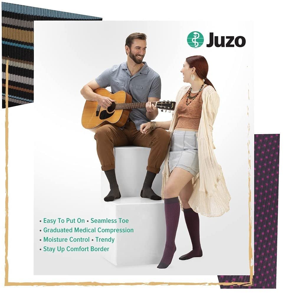 Juzo Power Vibe Premium Compression Socks 15-20 mmHg for Men & Women - Best for Running, Travel & Varicose Vein Relief