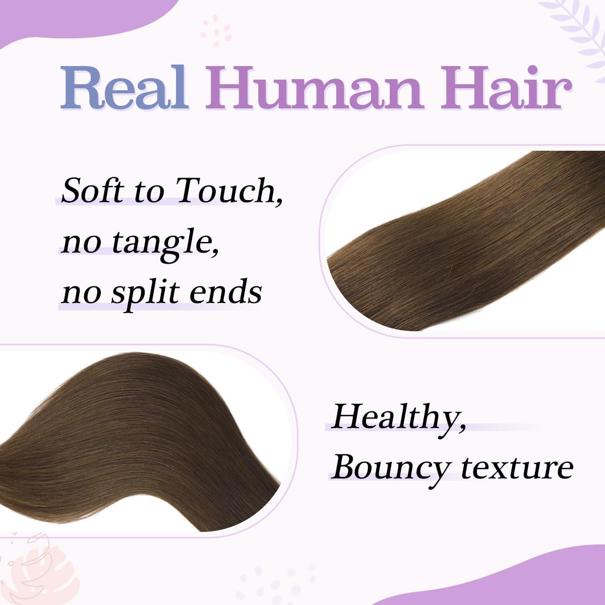 Clip in Hair Extensions 20 Inch Real Human Hair - Medium Brown (#4) 120g 6pcs, Straight & Soft for Full Head Volume | Perfect for Daily Styling, Parties & Special Occasions