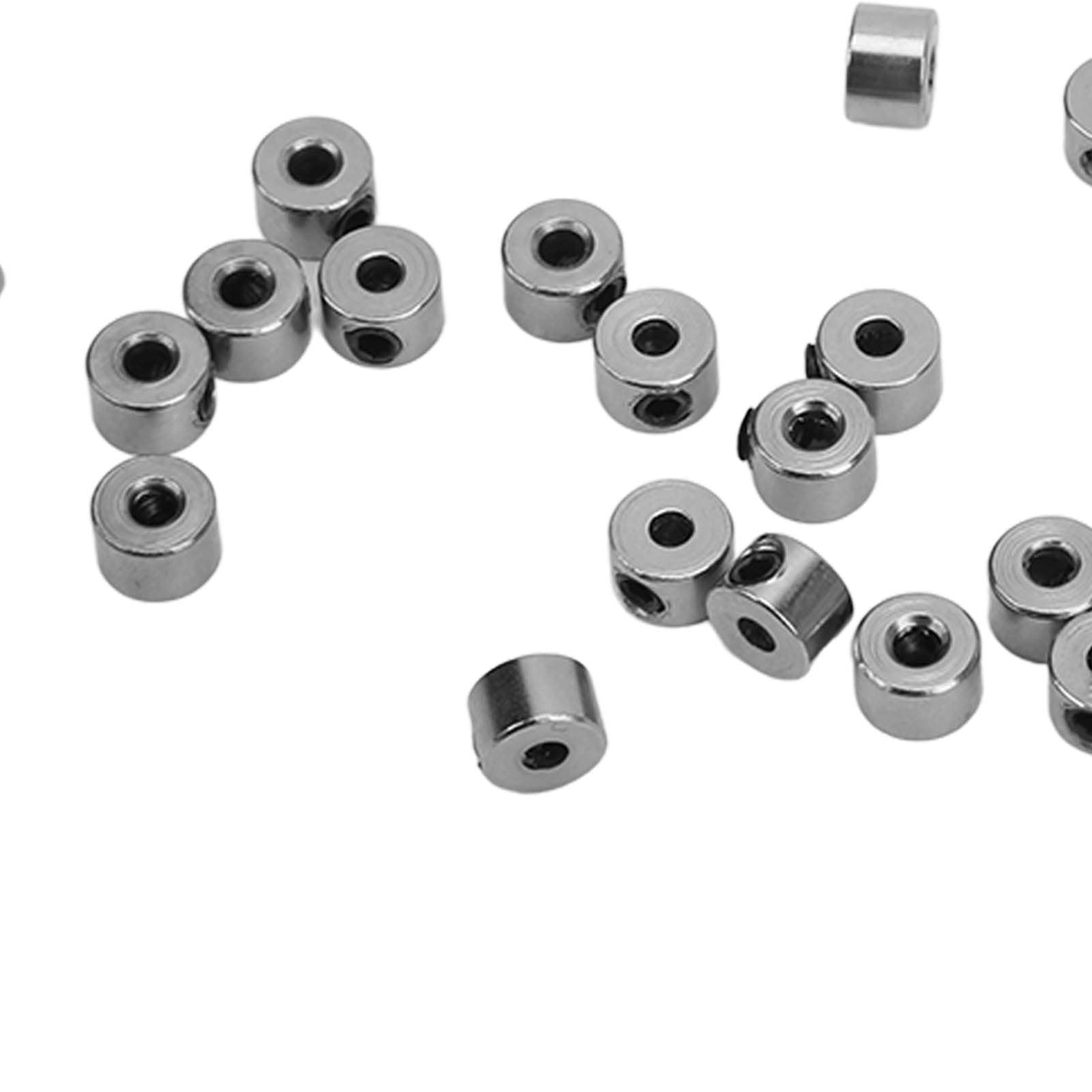 Stainless Steel Wheel Collars for RC Airplanes - 20Pcs Landing Gear Stopper Set (2.1mm) - High-Quality RC Plane Model Aircraft Parts - Perfect for DIY RC Car & Drone Wheel Repair