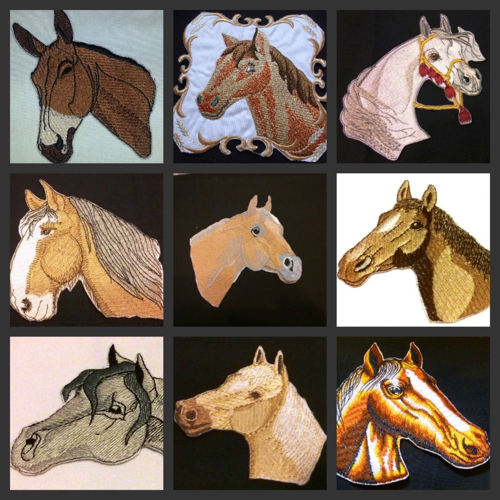Custom Unique Horse & Mule Face Embroidered Iron On Sew Patch 3.5x4.5 Inch - Made in USA - Perfect for Denim Jackets, Backpacks & DIY Crafts