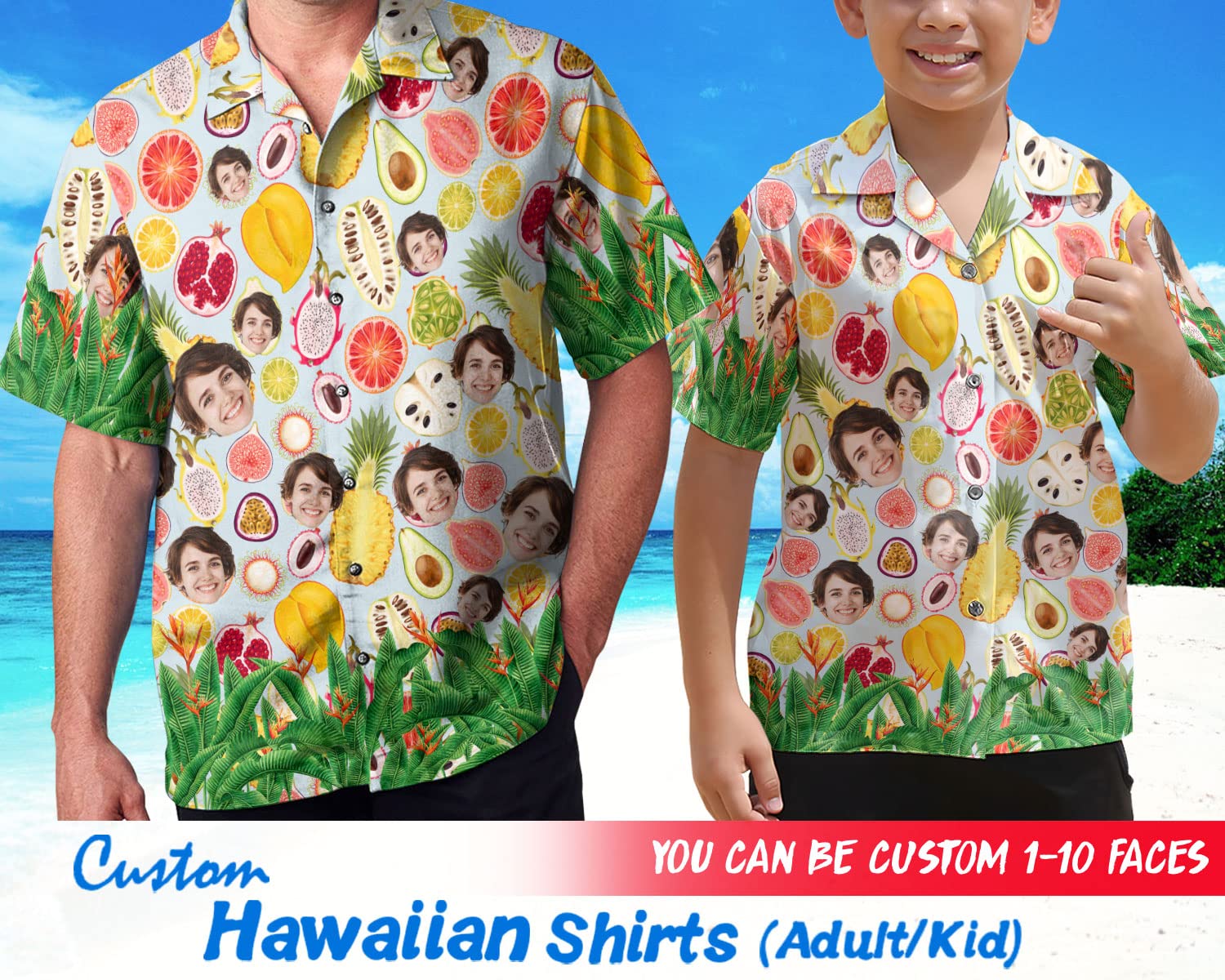 Custom Hawaiian Shirt for Men - Short Sleeve Tropical Aloha Shirt with Unique Designs | Perfect for Beach Vacations, Summer Parties & Casual Outings