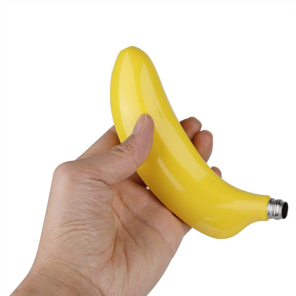 5oz Stainless Steel Banana-Shaped Whiskey Flask with Funnel - Portable Pocket Alcohol Bottle for Wine, Liquor & Spirits - Perfect for Outdoor Camping, Hiking, Travel & Gifts
