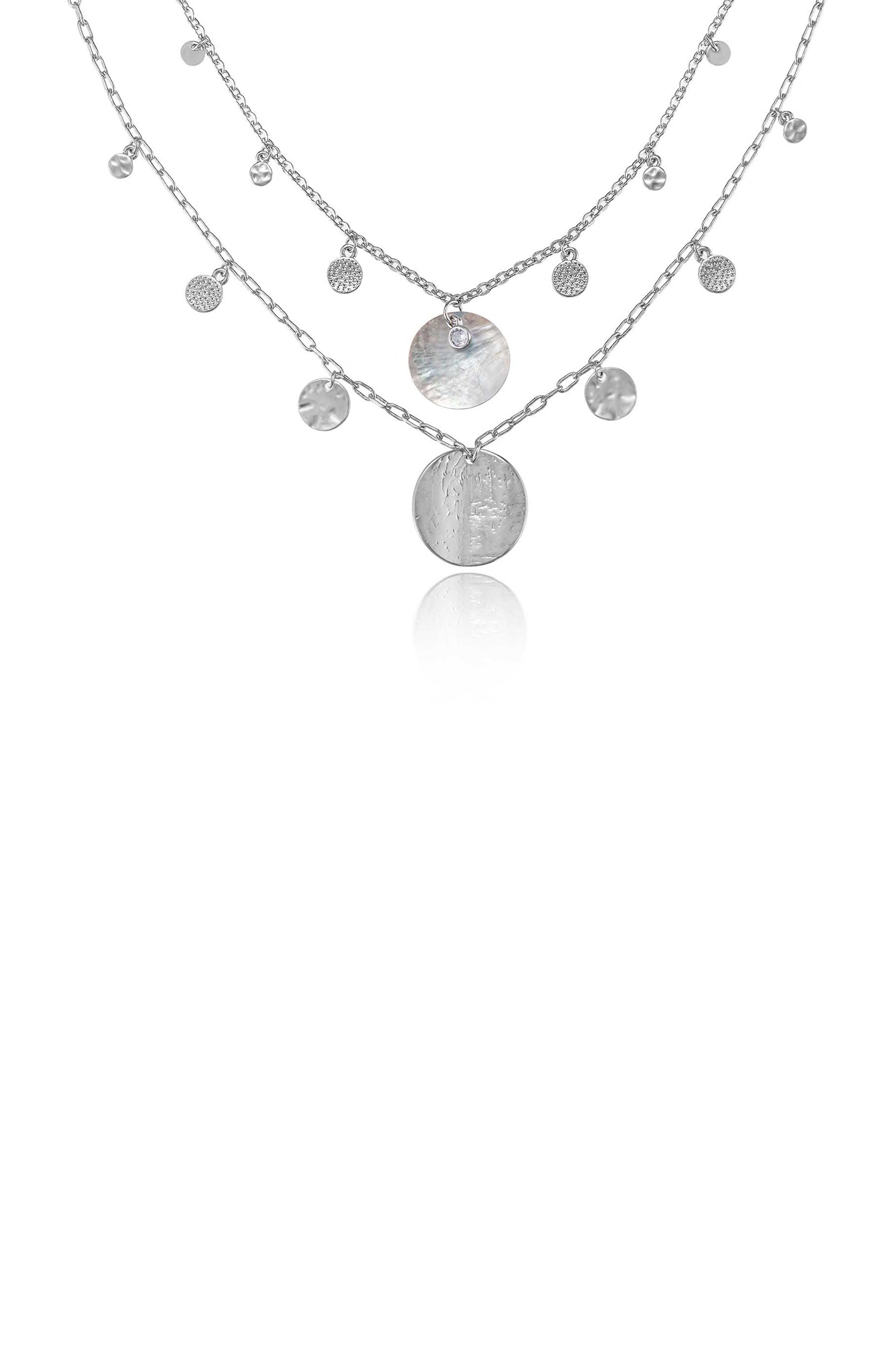 Pacific Princess Necklace Set - Sterling Silver Heart Pendant with Cubic Zirconia, Elegant Jewelry Gift for Women - Perfect for Valentine's Day, Anniversary & Special Occasions