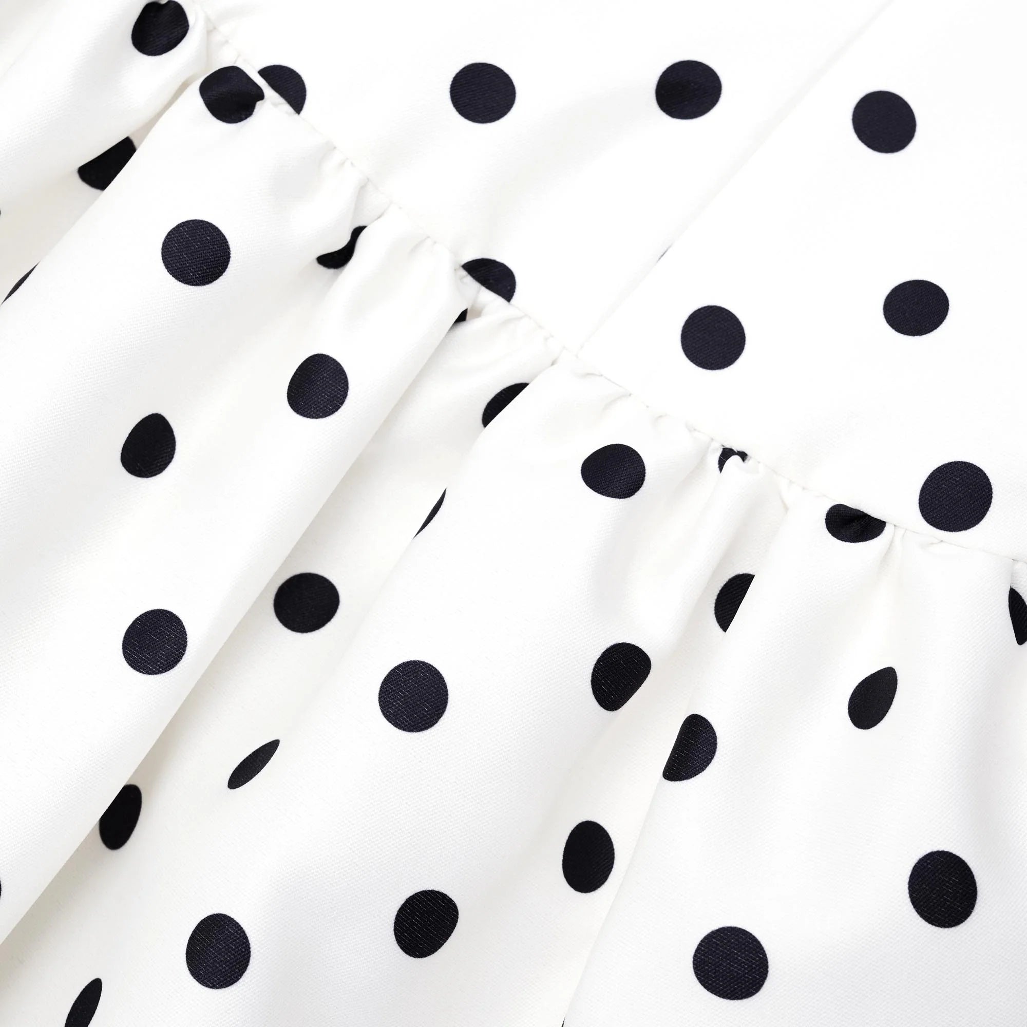Polka Dot Taffeta Midi Dress for Women - Elegant Cream Floral Print Party Dress for Wedding, Cocktail & Special Occasions