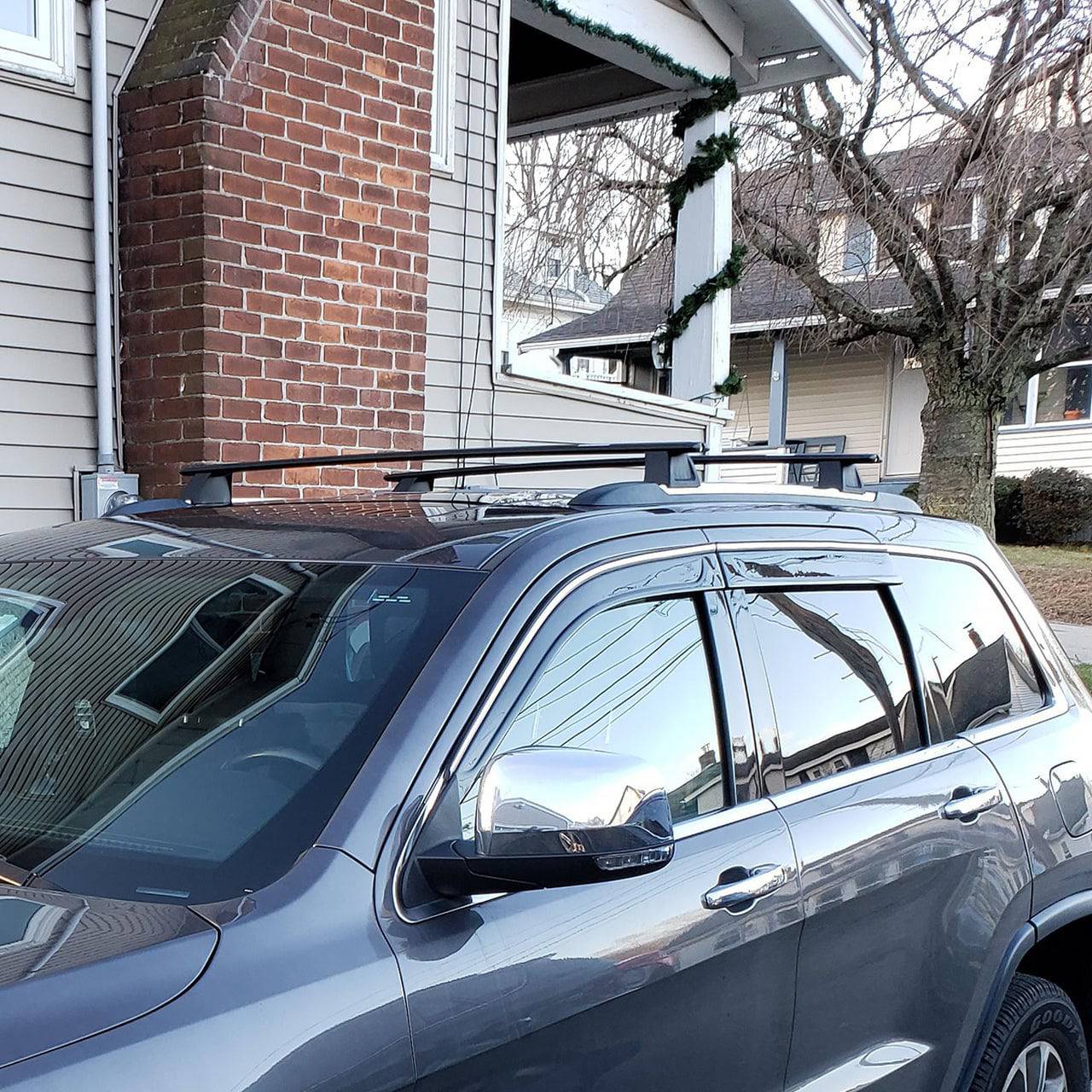 2011-2018 Jeep Grand Cherokee Roof Rack Cross Bars - Heavy Duty Black Roof Rails for Cargo Carrier & Outdoor Adventures (Excludes SRT Models)