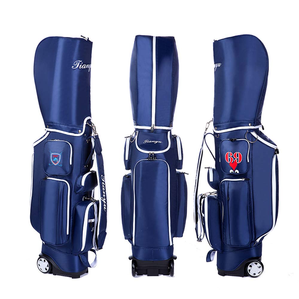 **Waterproof Lightweight Golf Cart Bag with Wheels - Portable Trolley Bag Holds 13-14 Clubs, Umbrella Stand - Ideal for Men & Women Golfers - Perfect for Travel & Course Use**