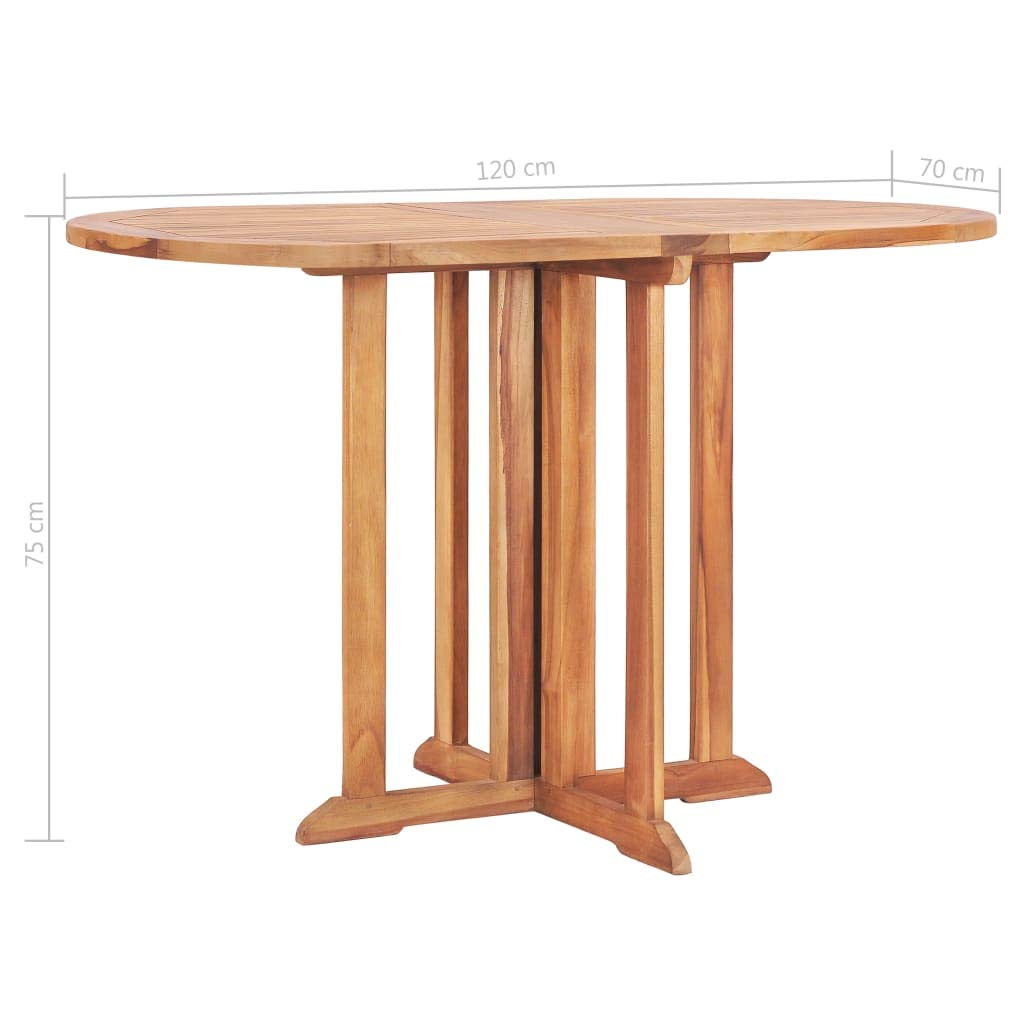 Premium Teak Wood Folding Butterfly Patio Dining Table 47.2