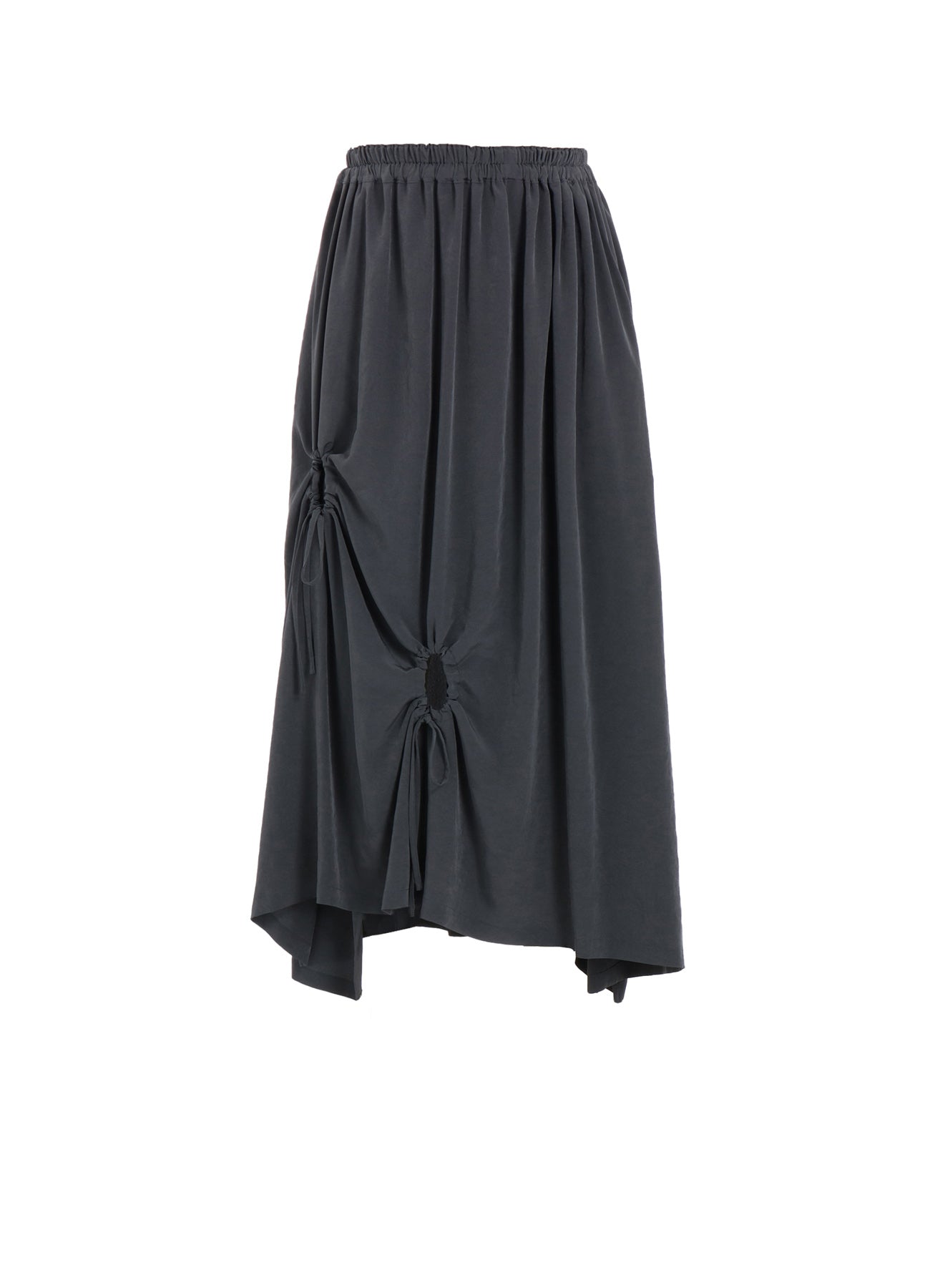 Elegant Crepe de Chine Circle Gathered Skirt - Flowy A-Line Midi Skirt for Women | Perfect for Office Wear, Cocktail Parties & Summer Outfits