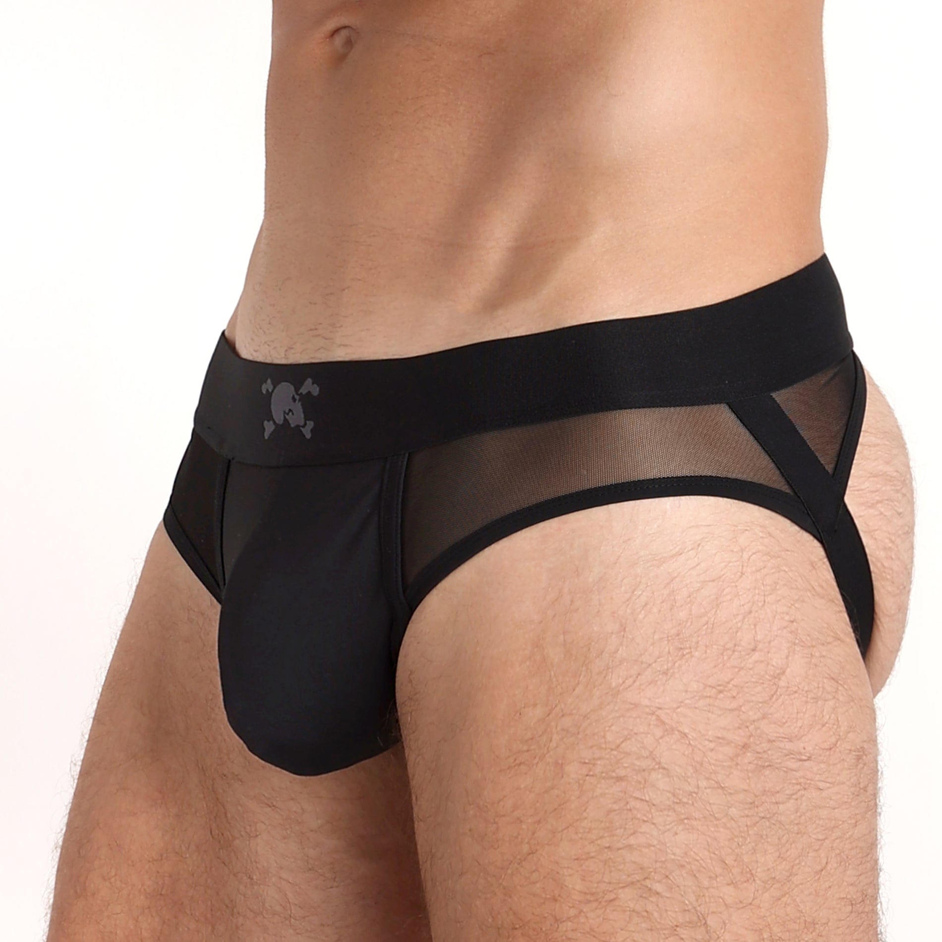 Enhance Mesh Y Jock Strap for Men - Breathable Black Athletic Support Underwear for Workout, Running & Sports