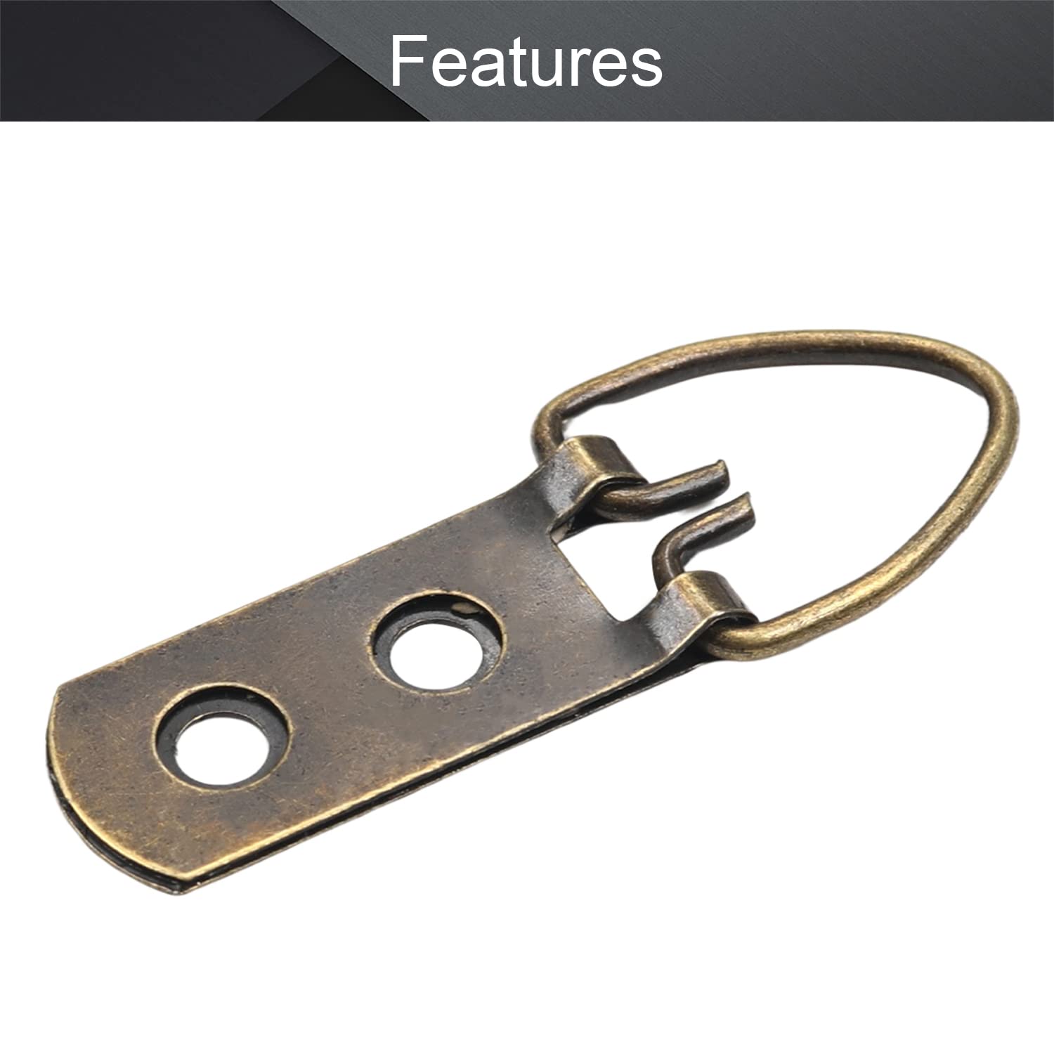 MroMax 100PCS Bronze Picture Frame Hooks 2.13